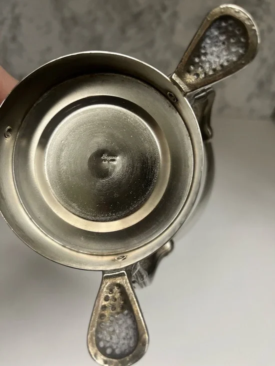 Vintage Silver Footed Planter Rim Stand - 7" Ornate Flower Pedestal - Picture 6 of 8